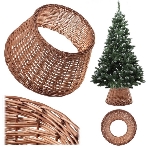 Osłona wiklinowa choinkowa naturalna Aliano 46.5cm jasna