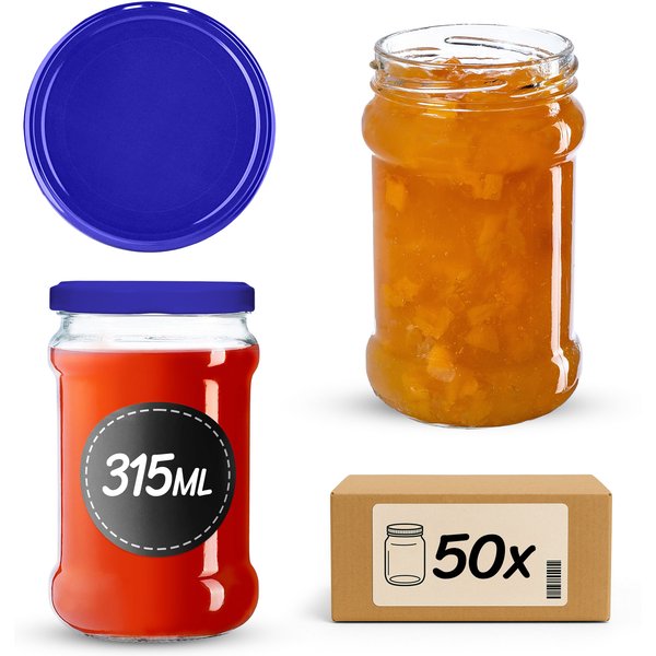 Słoiki na przetwory Seno 315ml fi 66 mm 50szt + wieczko Granat