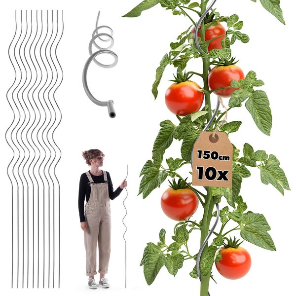 Tyczka spiralna do roślin Lestre aluminiowa 150 cm 10 szt.