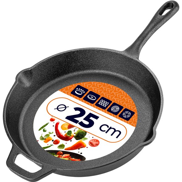 Patelnia żeliwna Prese 25 cm czarna