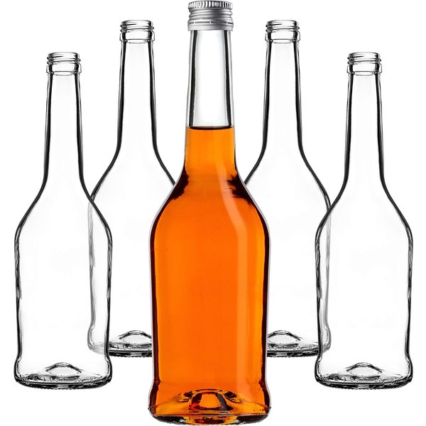 Szklana butelka na nalewkę Loiret 500ml z srebrną zakrętką 50 szt.