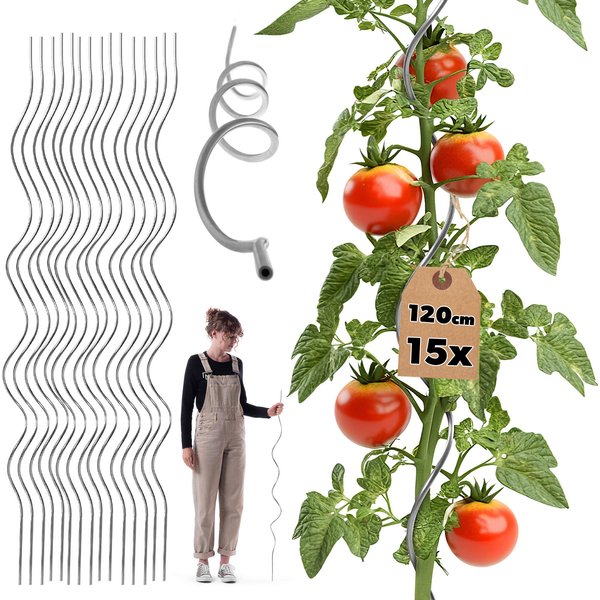Tyczka spiralna do roślin Lestre aluminiowa 120 cm 15 szt.