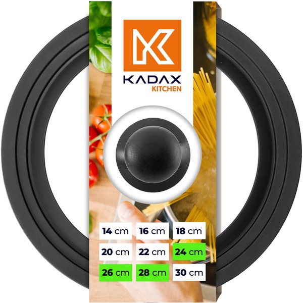 Pokrywa szklana multisize Aiola na garnek 24-28 cm z matowym okrągłym uchwytem