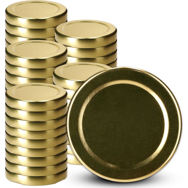 Metalowe wieczka do słoików 50szt fi 58mm złote