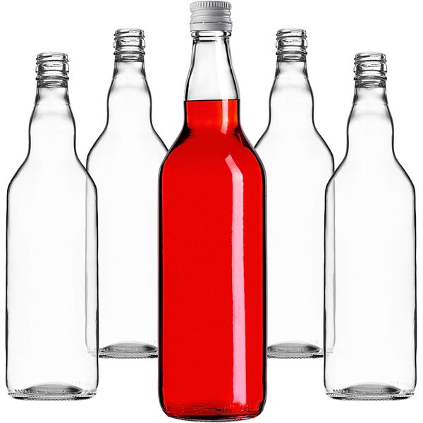 Szklana butelka Monopol 700ml z białą zakrętką 40 szt.