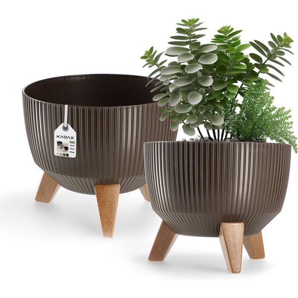 Misa na kwiaty z nóżkami Milis 24 cm, mokka