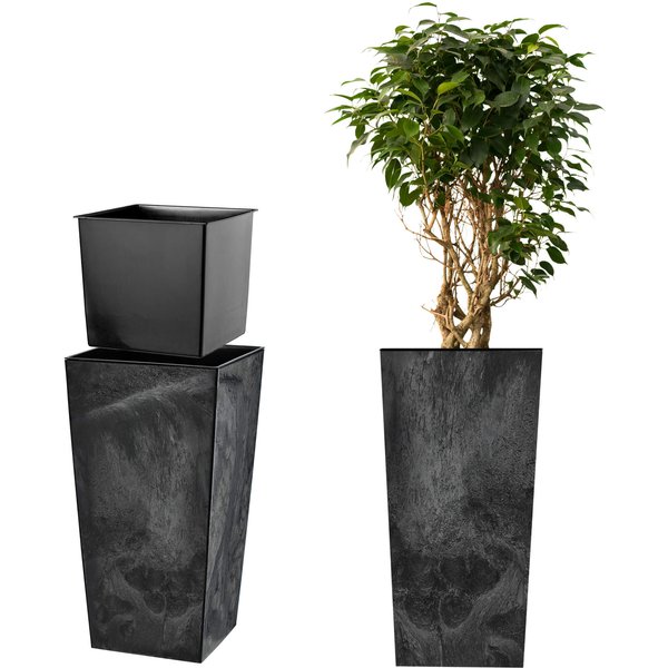 Donica ogrodowa Pesaro 35cm czarny beton