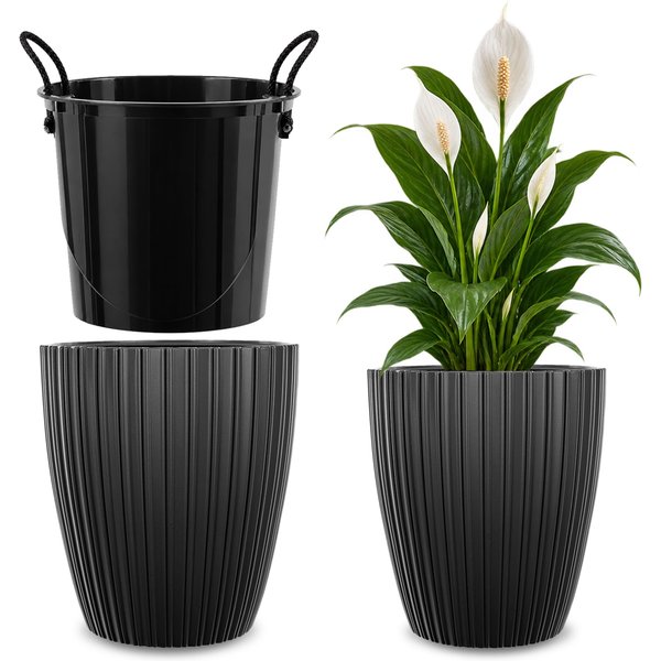 Doniczka Lunet antracyt 50 cm