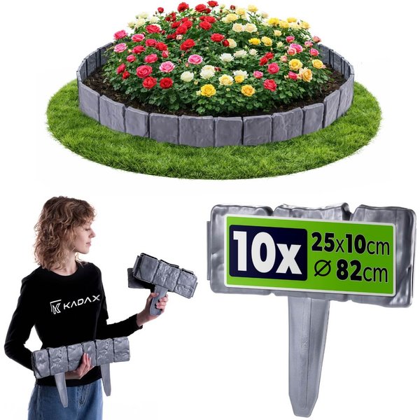 Płotek ogrodowy Gouex obrzeże 25 cm szary 10 szt.