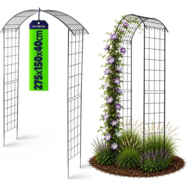 Pergola ogrodowa na kwiaty Atri 275 cm, czarna