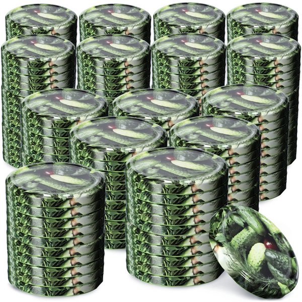 Metalowe wieczka do słoików Virbo 200szt fi 82 mm "Ogórki"