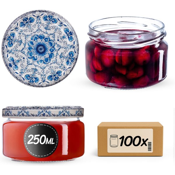 Słoiki na przetwory Denia 250ml 100szt fi 82 mm + wieczko "Ceramics 2"