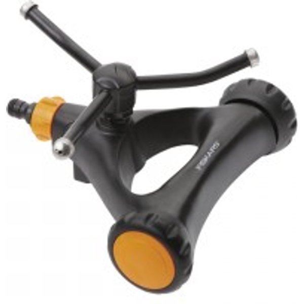 Fiskars 1023657 Zraszacz dookolny metalowy na kółkach