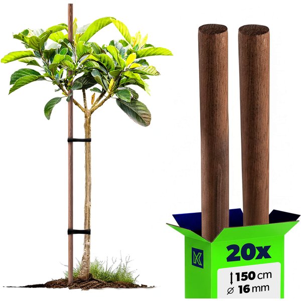Podpora do roślin drewniana Espe palik 16 mm x 150 cm 20 szt.