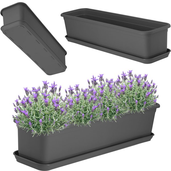 Skrzynka balkonowa z podstawką Evron 60 cm, antracyt