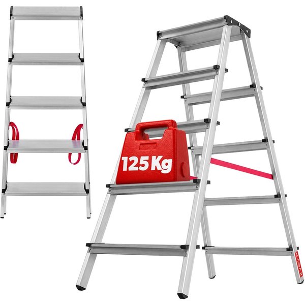 Drabina aluminiowa dwustronna Telti 5 stopni