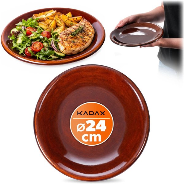 Talerz kamionkowy płytki Olympia 24 cm