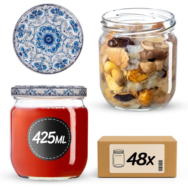Słoiki na przetwory Salla 425ml fi 82 mm 48szt + wieczko Ceramics 2