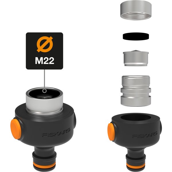 Fiskars 1027062 Przyłącze kranowe do kranów wewnętrznych, M 22x1/M