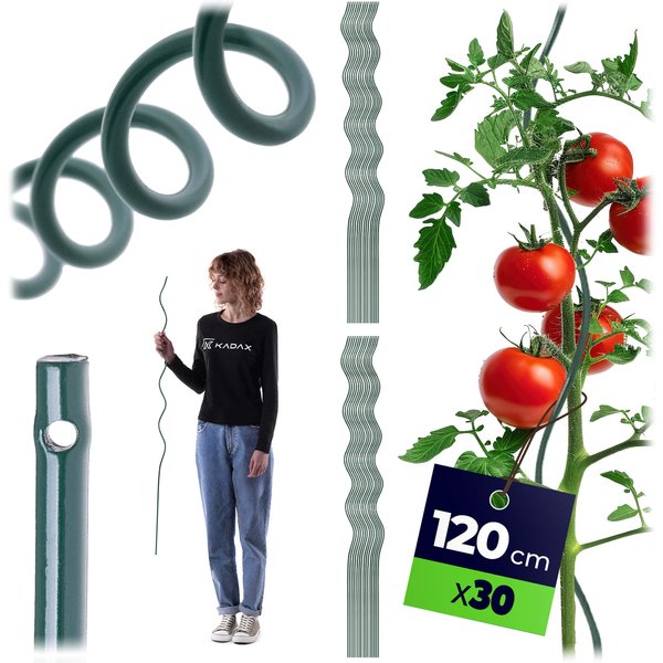Tyczka spiralna do roślin Langeot 120 cm stal + PE 30 szt.