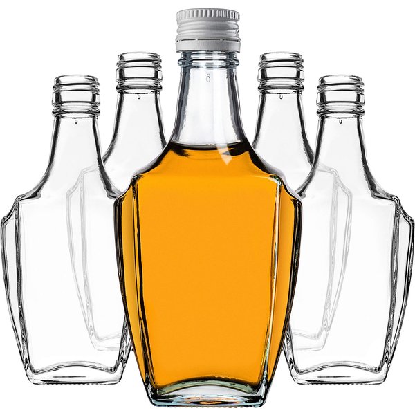 Szklana butelka na nalewkę Faenza 250ml z białą zakrętką 10 szt.