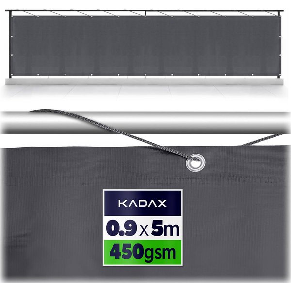 Osłona balkonowa Caplanne 0.9 x 5m czarna