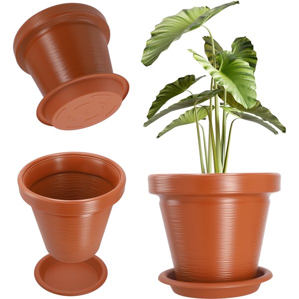 Donica z podstawką Cieza 46 cm, terrakota