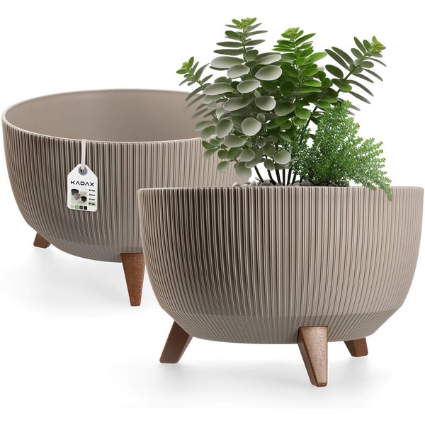 Misa na kwiaty z nóżkami Milis 40 cm, taupe