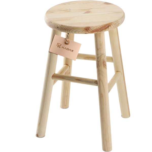 Taboret drewniany Falun 45 x 29 cm, naturalny