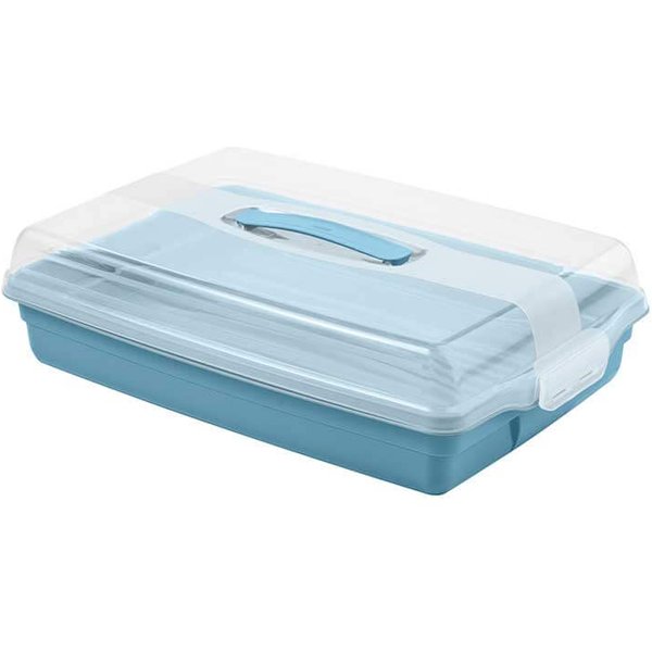 Pojemnik prostokątny na ciasto Curver Chef&Home 29.5 x 45 cm niebieski
