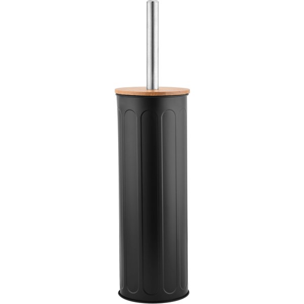 Szczotka do WC z pojemnikiem Padru 38 cm, czarna