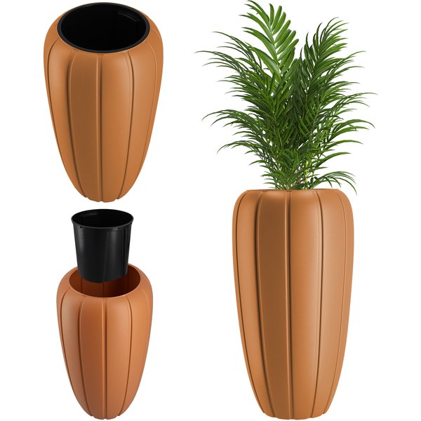 Donica na kwiaty z wkładem Pale 74 cm, terrakota