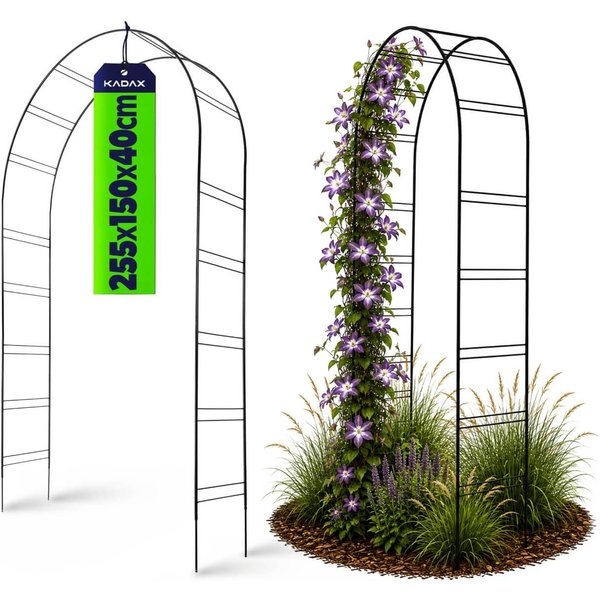 Pergola ogrodowa na kwiaty 255 cm , czarny