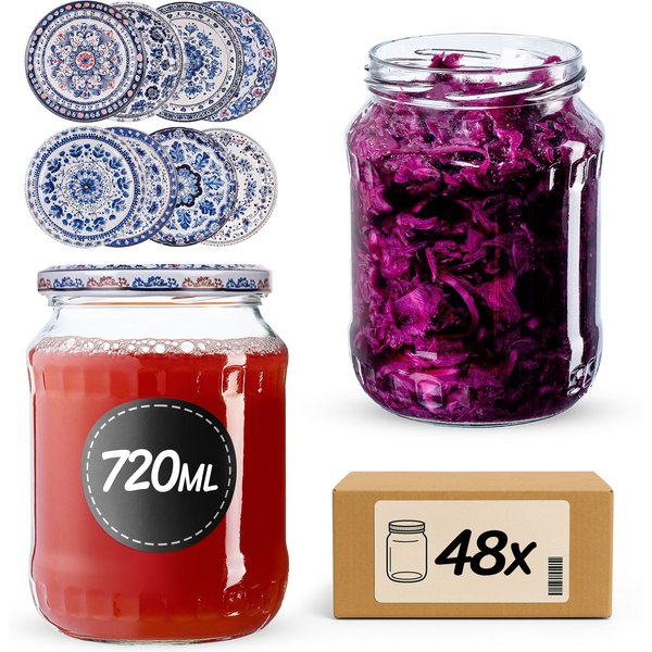 Słoiki na przetwory Jukka 720ml fi 82 mm 48szt + wieczko Bolesławiec