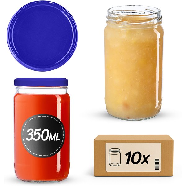 Słoiki na przetwory Gera 350ml fi 66 mm 10szt + wieczko Granat