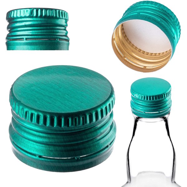 Aluminiowa zakrętka do butelek Annot fi 28mm zielona 100 szt.