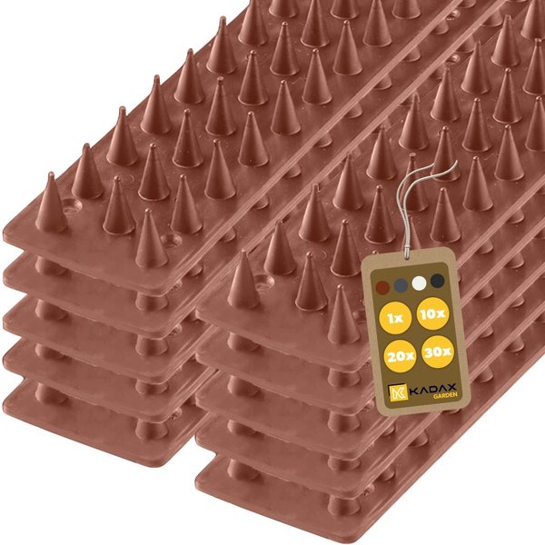 Plastikowe kolce Tosta przeciw ptakom 50 cm brązowe 10 szt.