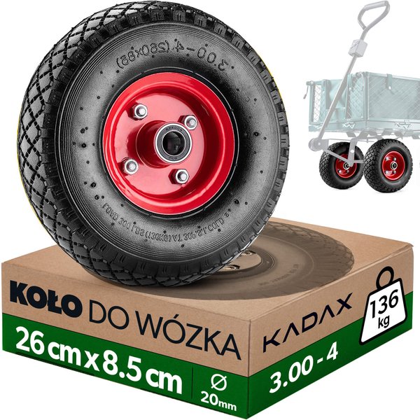 Kółko do taczki Martel pneumatyczne 26.5 x 8.5 cm