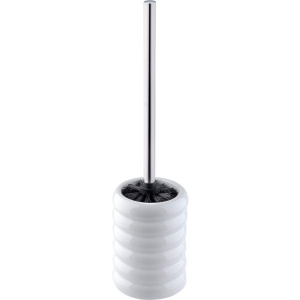 Szczotka do WC Sabres z pojemnikiem 42 cm, biała