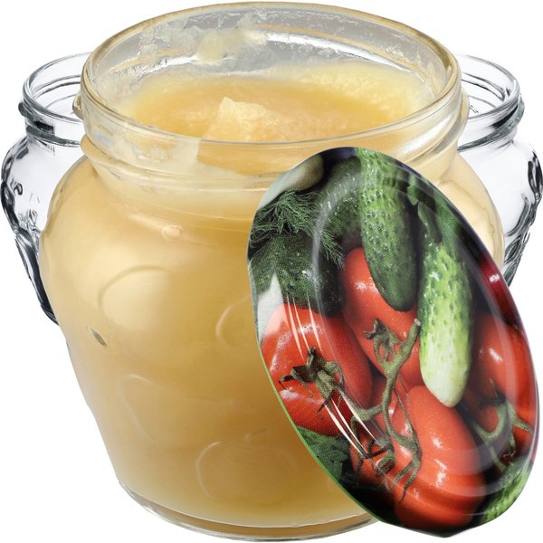 Słoiki Kemi 200ml 10szt fi 66 mm + wieczka "Warzywa"