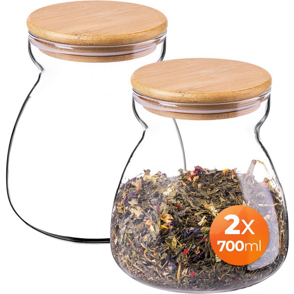 Szklany pojemnik do przechowywania Menaio 700 ml 2 szt.