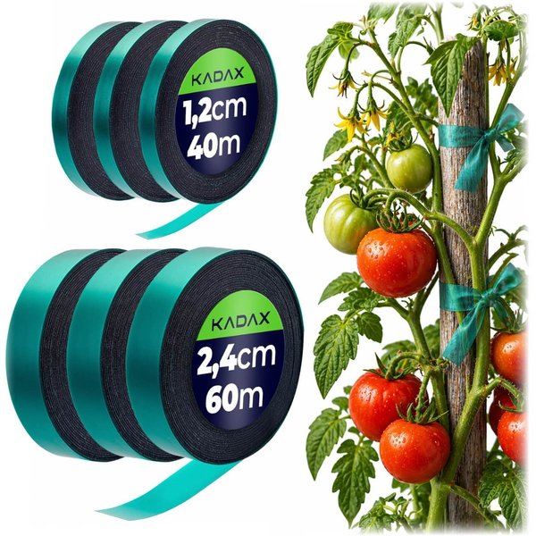 Taśma do podwiązywania roślin Vernoil 60 m x 24 mm + 40 m x 12 mm zielone 6 szt.