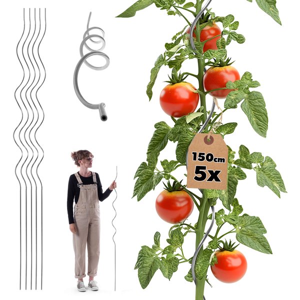 Tyczka spiralna do roślin Lestre aluminiowa 150 cm 5 szt.