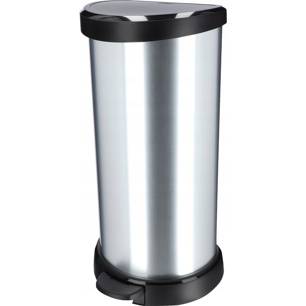 Kosz na śmieci z pedałem Curver Deco Bin 40L, srebrny