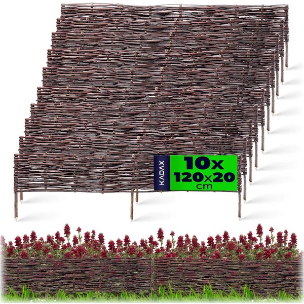 Palisada ogrodowa wiklinowa Hamre 120 x 20 cm, 10 szt.