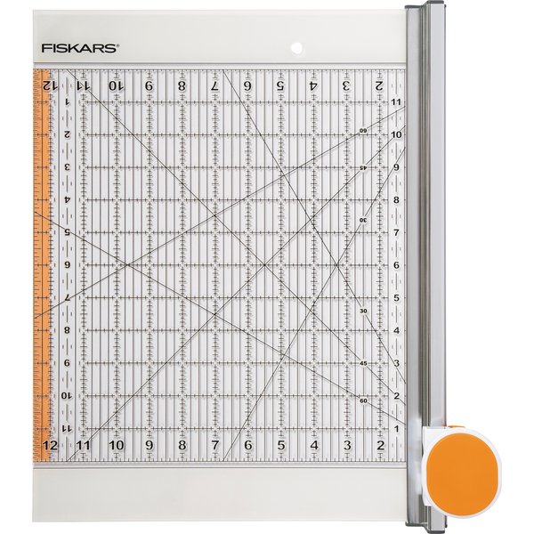Fiskars 1016264 Gilotyna z obrotowym ostrzem i linijką, 12''x12''