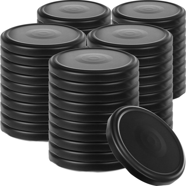 Metalowe wieczka do słoików Virbo 50szt fi 82 mm czarny matowy