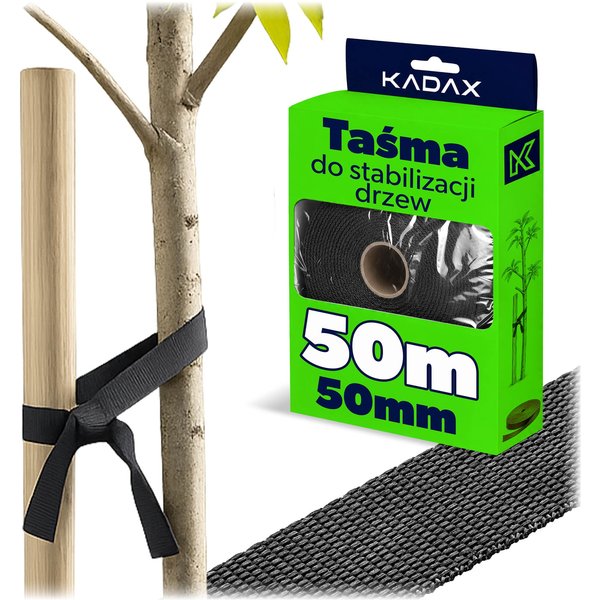 Taśma do mocowania drzew Awenne 50 mm x 50 m czarna