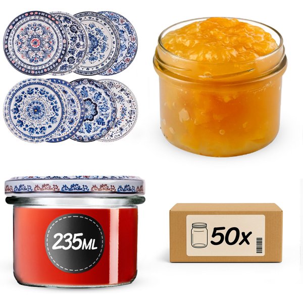 Słoiki na przetwory Tartu 235ml fi 82 mm 50szt + wieczko Bolesławiec