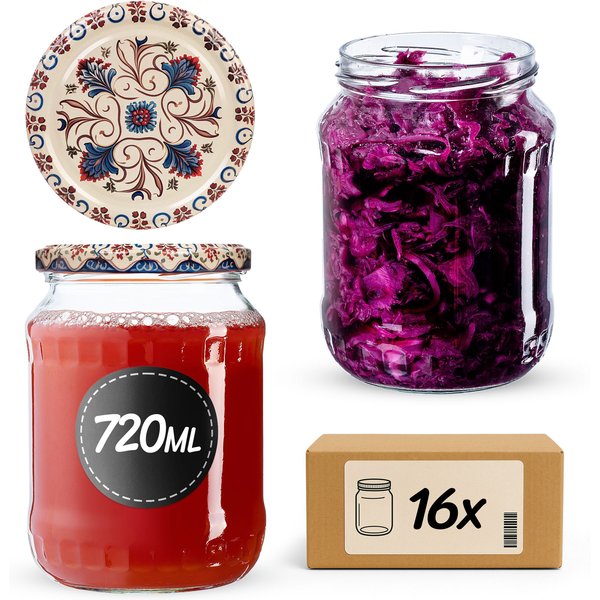 Słoiki na przetwory Jukka 720ml fi 82 mm 16szt + wieczko Ceramics 3